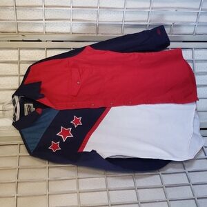 Cumberland vintage patriot western cowboy button down shirt size XL